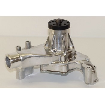 CHEVY SBC LONG WATER PUMP ALUMINUM POLISHED HIGH VOLUME STAINLESS BOLT KIT INCLUDED BEST AVAILAILABLE